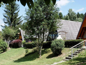 Detached chalet with terrace near a swimming lake